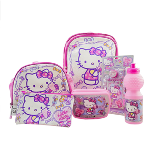 ست 12 در 1 کوله پشتی 40 سانتی هلو کیتی مدل Promotion Items 12 in 1 - Hello Kitty _کوله پشتی